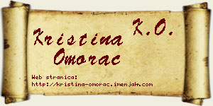 Kristina Omorac vizit kartica
